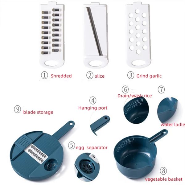 Vegetable Cutter | Salad Utensils Chopper Carrot Potato Manual Shredder
