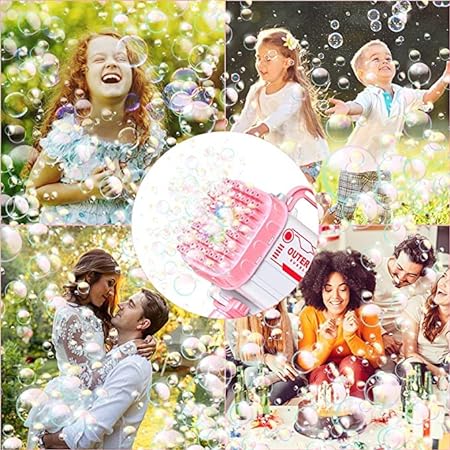 36 / 8 Hole Bazooka Bubble Water Gun | Bazooka Water Bubble Gun Toy For Kids, Toddlers | Out Door Fun Water Spray Gun (random Color