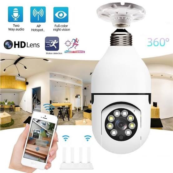 360° Wireless Wifi Panoramic Bulb Camera Cctv Camera Security Light Bulb Camera