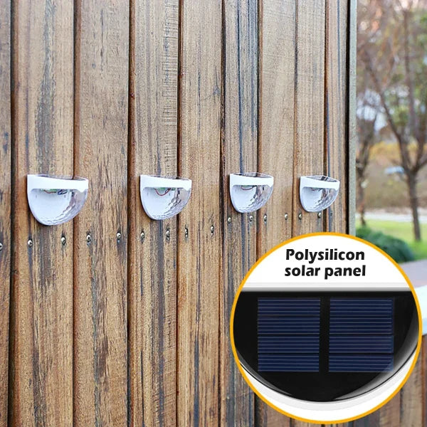 6 Led Solar Fence Lights | Decorative Garden Light | Outdoor Wall Light Led | Outdoor Garden Decorative Lights For Floor Fence Pathway (1pc)