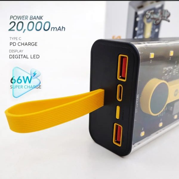 66w Super Fast Charge Power Bank 20000mah Portable External Battery Fast Charger For Iphone Samsung Xiaomi Auxiliary Battery New 66w Super Fast Charge Power Bank (random Color)