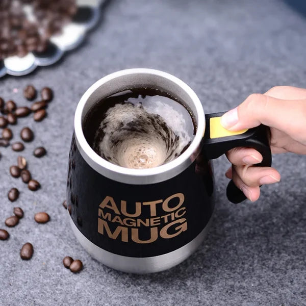 Auto Magnetic Mug 400ml Coffee Milk Mix Cups 304 Stainless Steel ( Battery Operated