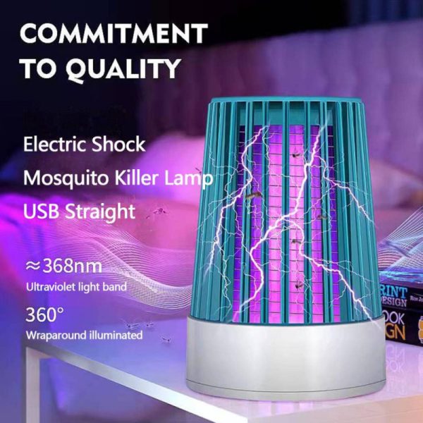 Electric Shock Uv Mosquito Killer Lamp – Usb Bugs Zapper Light, Non Toxic And No Radiation Lamp(random Color )