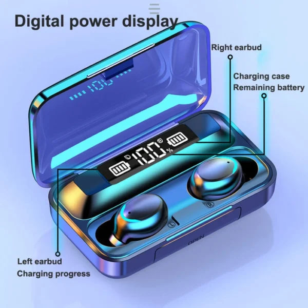 Bluetooth 5.0 Rechargeable Smart Touch Wireless Earphones( Black Color