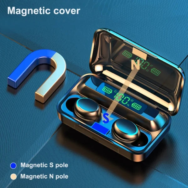 Bluetooth 5.0 Rechargeable Smart Touch Wireless Earphones( Black Color