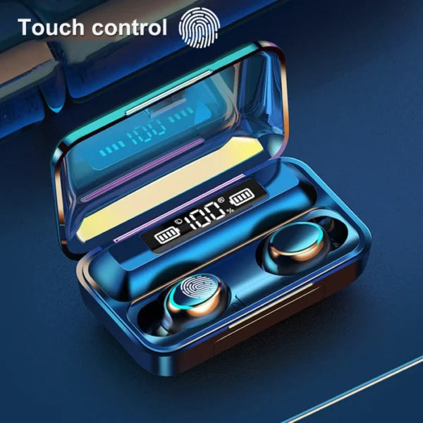 Bluetooth 5.0 Rechargeable Smart Touch Wireless Earphones( Black Color