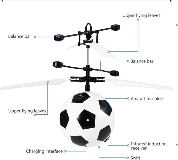 Flying Toy For Kids Adults Built-in Led Light