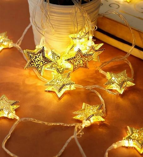 Metal Star String Lights For Home And Eid Decor