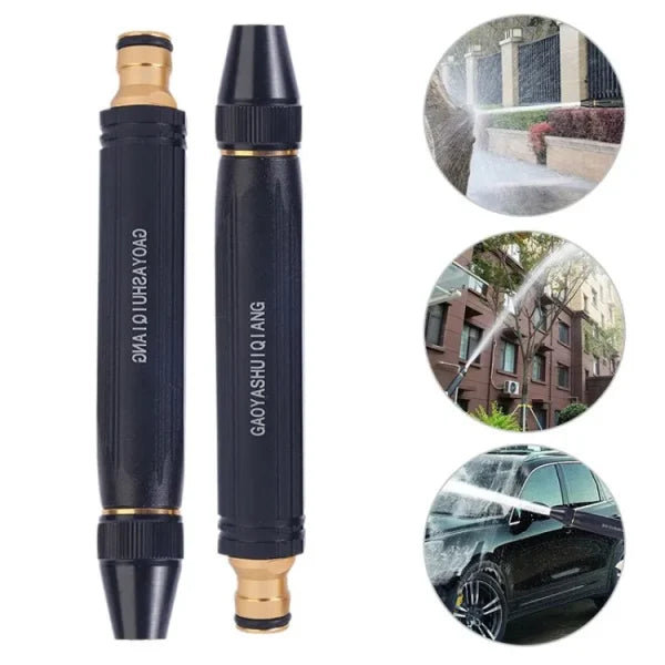 ultifunctional Direct Spray Nozzle For Car, Watering Flowers, Washing Glass, Water Column, Car Wash Water Gun Straight Nozzle High Quality Metal Body Black Nozzle | Tap Nozzle High Pressure