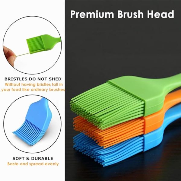 Oil Spreading Brush | Spread Oil, Butter & Sauces For Bbq Grill , Baste , Pastries , Cakes , Meat , Sausages & Desserts (random Color)