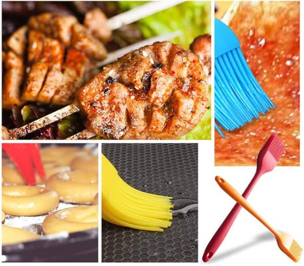 Oil Spreading Brush | Spread Oil, Butter & Sauces For Bbq Grill , Baste , Pastries , Cakes , Meat , Sausages & Desserts (random Color)