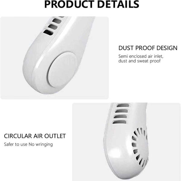 Portable Hanging Neck Fan | Bladeless Neck Fan Artic Breeze Company High Quality With 3 Modes Usb Charging (random Color)