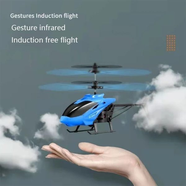 Rechargeable Flying Hand Sensor Control Helicopter | Sensing Flight With Lights, Remote-controlled Aircraft, Withstanding Impact And Playing (random Color)