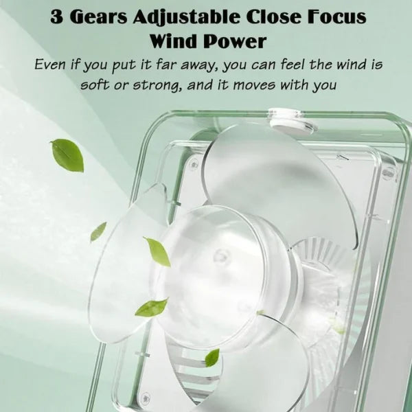 Rechargeable Mini Mist Humidifier Fan Portable Desktop Air Conditioner Usb Mini Air Cooler Fan Water Cooling Fan With 3 Speed Spray Humidifier Purifier Indoor,outdoor (random Color)