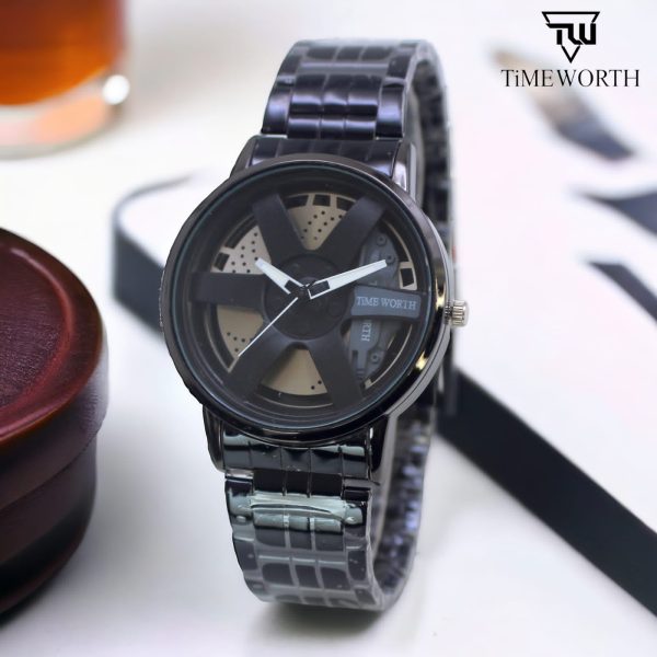 ( Without Box ) Time Worth Rotation Wheel Watch For Mens
