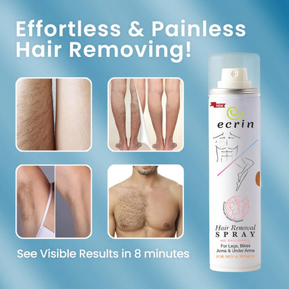 NEW Ecrin Hair Removal Foaming Spray - Advance Formula with Refreshing Fragrance (200ml) - Hair Removal Spray - Beauty