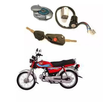 3 Pieces Lock Set For Cd70 Motorcycle Computer Key