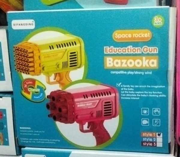 36 / 8 Hole Bazooka Bubble Water Gun | Bazooka Water Bubble Gun Toy For Kids, Toddlers | Out Door Fun Water Spray Gun (random Color