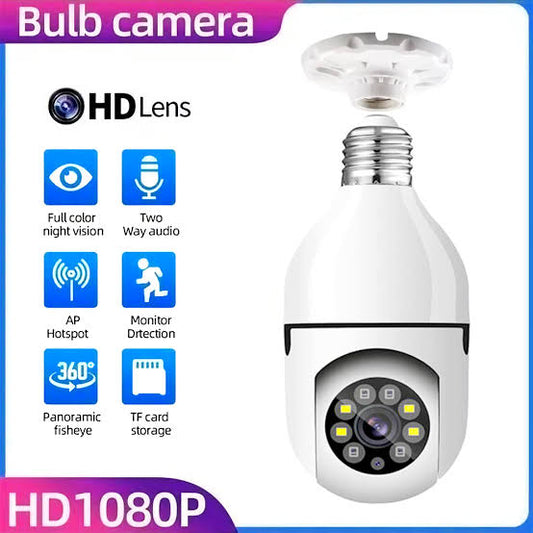 360° Wireless Wifi Panoramic Bulb Camera Cctv Camera Security Light Bulb Camera