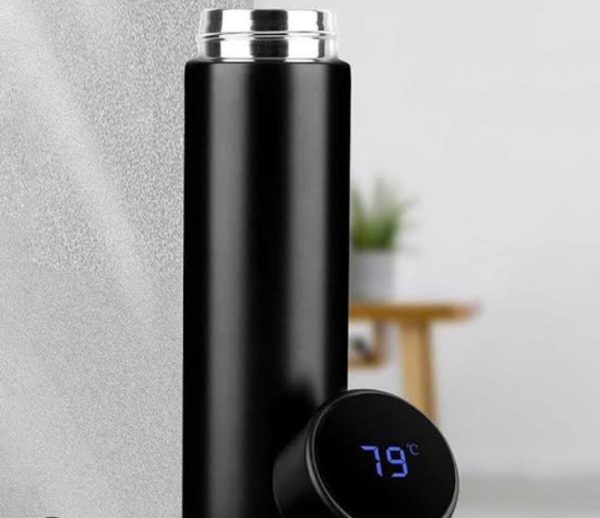 Temperature Display Indicator Insulated Stainless Steel Hot & Cold Flask Bottle (random Color)