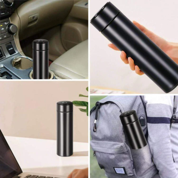 Temperature Display Indicator Insulated Stainless Steel Hot & Cold Flask Bottle (random Color)