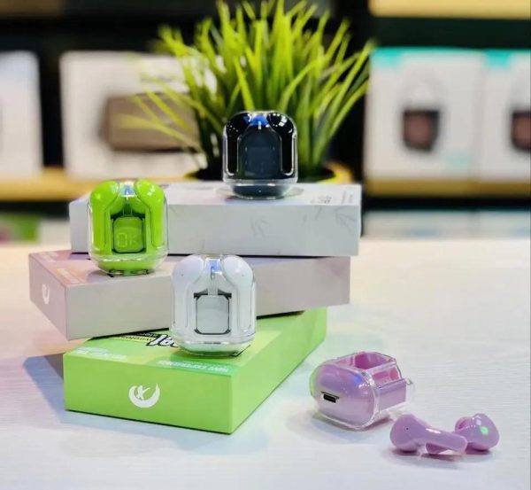 Air31 Earbuds Wireless Crystal Transparent Body – With Silicone Pouch (random Color)