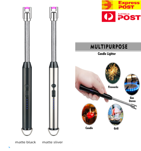 Arc Lighter With Usb Charging, Flameless Windproof, Led Battery Display, Safety Switch, 360 Degree Rotate (random Colors)