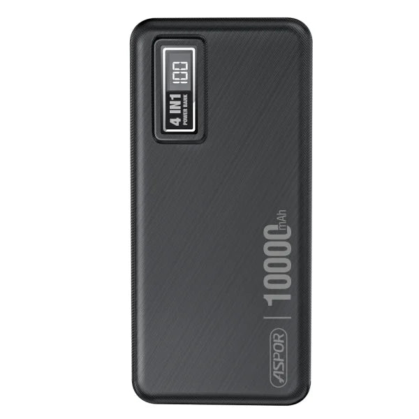 A300 Power Bank Original 10000mah Li-polymer Battery 4 In1 Power Bank Black