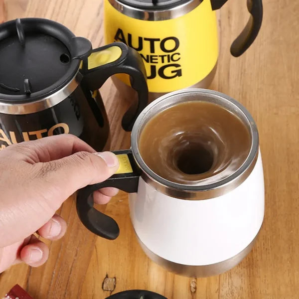 Auto Magnetic Mug 400ml Coffee Milk Mix Cups 304 Stainless Steel ( Battery Operated