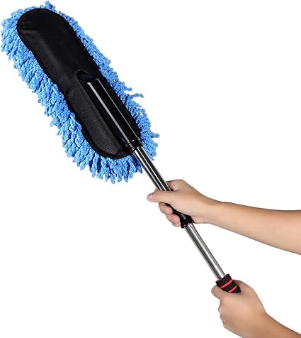 Car Wash Mop Telescopic Handle Microfiber Car Cleaning Brush (random Color)