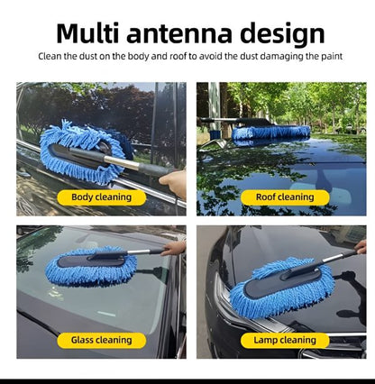 Car Wash Mop Telescopic Handle Microfiber Car Cleaning Brush (random Color)