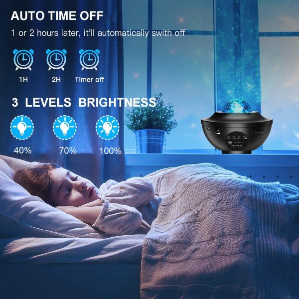 Colorful Starry Sky Galaxy Projector Nightlight Child Bluetooth Usb Music Player Star Night Light Romantic Projection Lamp Gifts With Remote