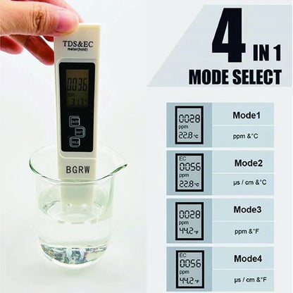Meter Digital Lcd Pen Tester | Water Quality Monitor Purity Measure Tool