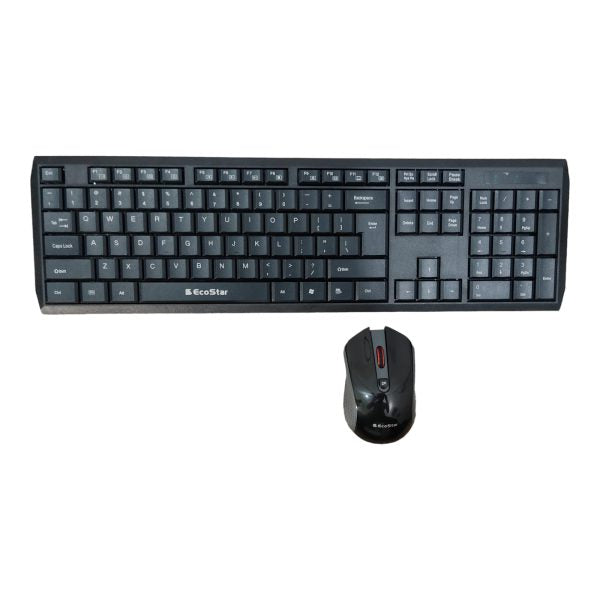 Eco Star  Wireless Keyboard And Mouse (cell Operated)