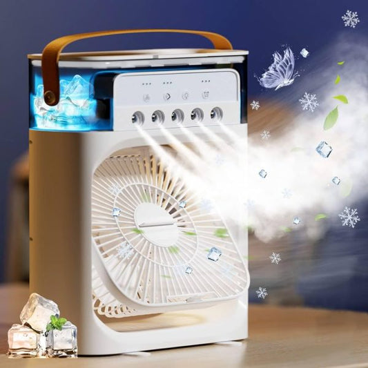 Embose Button ,(big Size 10) Portable Air Conditioner Fan, Mini Evaporative Air Cooler Usb Electric (random Color)