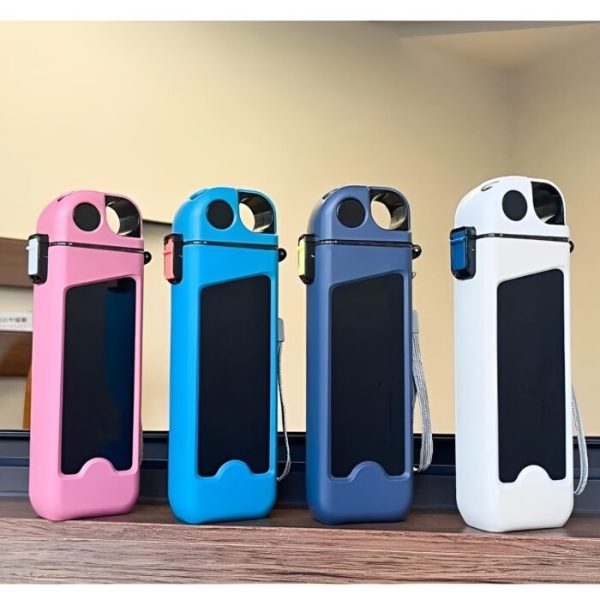 Flat Square Fashion Plastic Portable Sports Water Bottle (350 Ml)