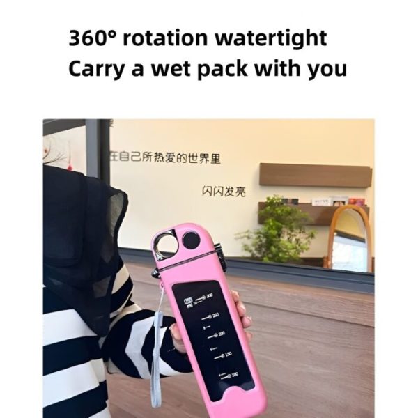 Flat Square Fashion Plastic Portable Sports Water Bottle (350 Ml)