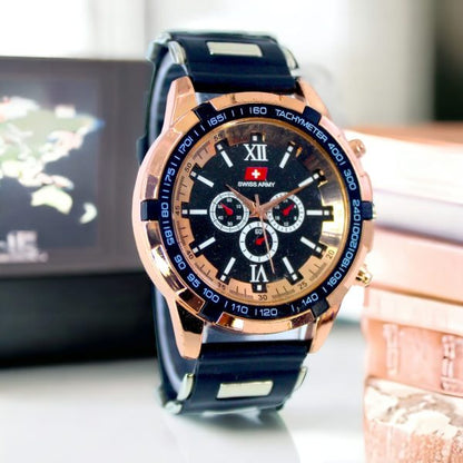 Latest Design Sports Rubber Straps Analog For Men And Boys