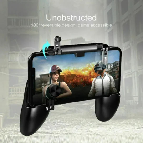 Mobile Phone Game Gaming Controller Gamepad Joystick Ios Android With L1 R1 Built In Shooter Trigger Aim Controllers Fire Button For Pubg Gamers W11+