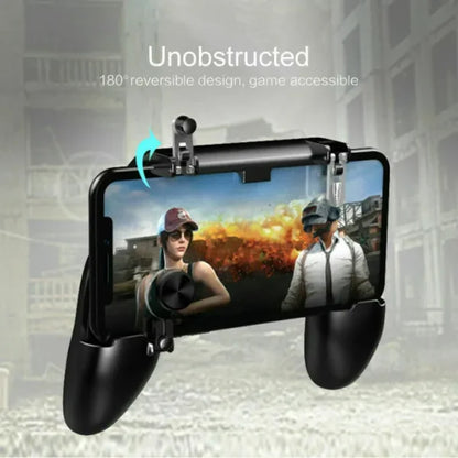 Mobile Phone Game Gaming Controller Gamepad Joystick Ios Android With L1 R1 Built In Shooter Trigger Aim Controllers Fire Button For Pubg Gamers W11+