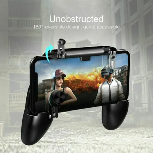 Mobile Phone Game Gaming Controller Gamepad Joystick Ios Android With L1 R1 Built In Shooter Trigger Aim Controllers Fire Button For Pubg Gamers W11+