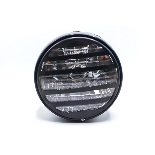 Motorcycle Bike Headlight 6″ Cafe Racer Round Grill Black