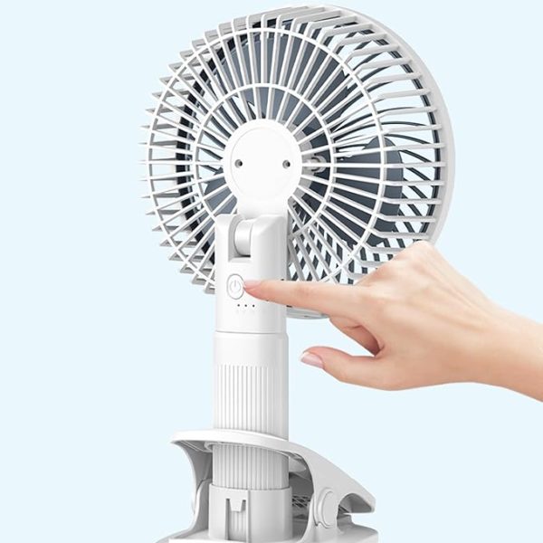 New Portable 3 Gears Rechargeable Desktop Fan Low Noise Air Cooling Handheld Clipped Circulator Table Fan Clip Fan Usb Rechargeable Desk Fan With Sturdy Clamp, Quiet Operation, Strong Airflow With 360° Rotation For Home, Stroller, Office, Outdoor, Camping