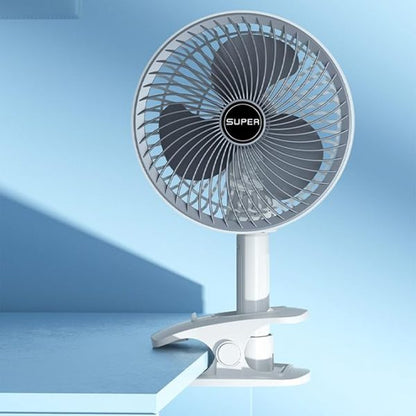 New Portable 3 Gears Rechargeable Desktop Fan Low Noise Air Cooling Handheld Clipped Circulator Table Fan Clip Fan Usb Rechargeable Desk Fan With Sturdy Clamp, Quiet Operation, Strong Airflow With 360° Rotation For Home, Stroller, Office, Outdoor, Camping