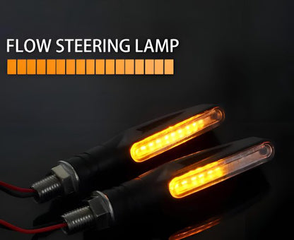 Pack Of 2 Pair(4pcs) – Audi Flow Style Led Motorcycle Turn Signals Indicator Amber Light