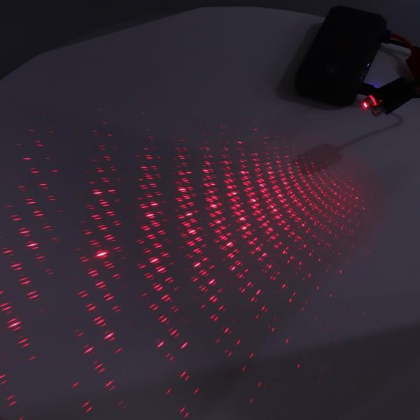 Plug And Play Car Usb Ambient Projector Light, Red Blue Lighting, Bending, Flexible, High Performance For Car Decoration, Great For Use (voice Control C202s)