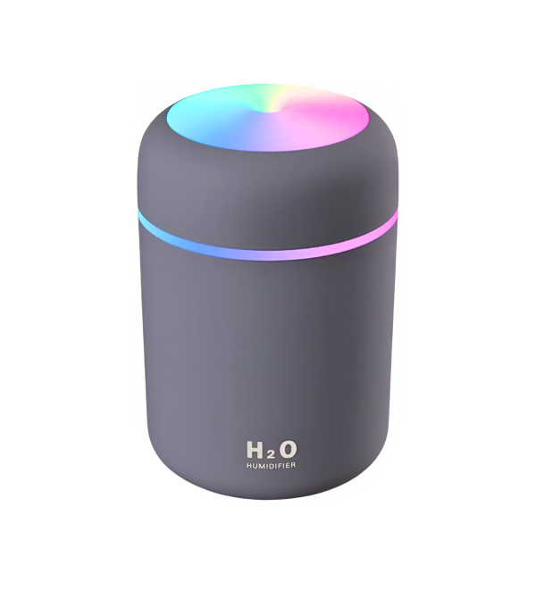 Portable Diffuser Usb Humidifier | Led Lights Two Functions | Colorful Cool Mini Humidifier, Portable Air Humidifier Aroma Essential Oil Diffuser, Usb Mist Sprayer Small Personal Humidifier For Car Home (dark Grey)