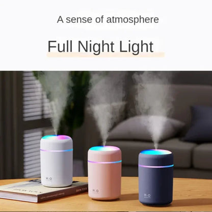 Portable Diffuser Usb Humidifier | Led Lights Two Functions | Colorful Cool Mini Humidifier, Portable Air Humidifier Aroma Essential Oil Diffuser, Usb Mist Sprayer Small Personal Humidifier For Car Home (dark Grey)