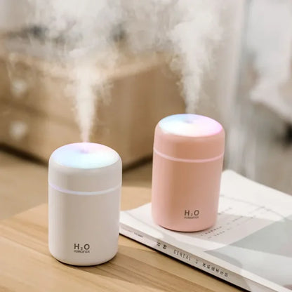 Portable Diffuser Usb Humidifier | Led Lights Two Functions | Colorful Cool Mini Humidifier, Portable Air Humidifier Aroma Essential Oil Diffuser, Usb Mist Sprayer Small Personal Humidifier For Car Home (dark Grey)