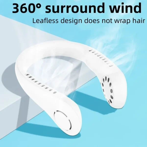 Portable Hanging Neck Fan | Bladeless Neck Fan Artic Breeze Company High Quality With 3 Modes Usb Charging (random Color)